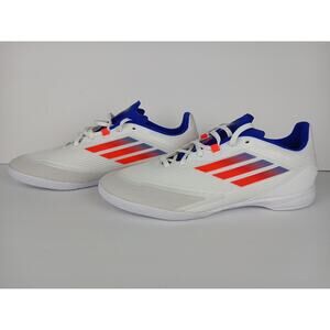 Adidas F50 League IN Soccer/ Football Shoes White Blue Red IF1395 Size 9.5